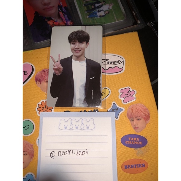 OFFICIAL MEMORIES 2018 jhope HOSEOK PHOTOCARD