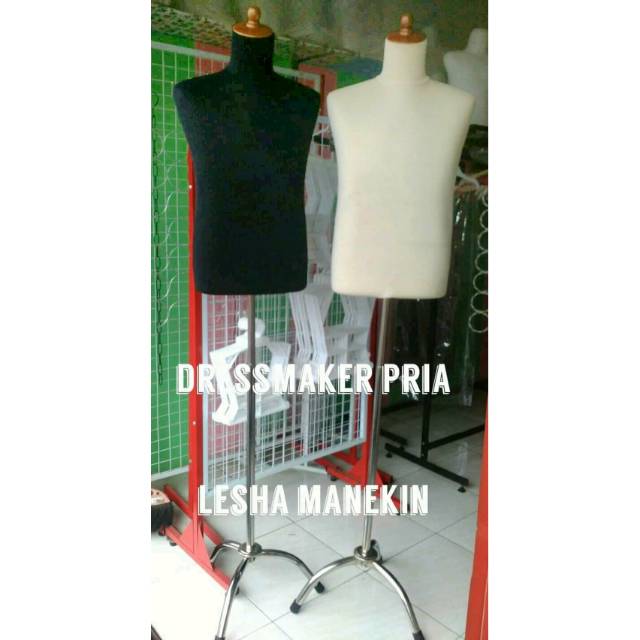 Manekin Pria Lapis Busa Set Tiang - Patung Baju Cowok Lapis Busa Set Tiang