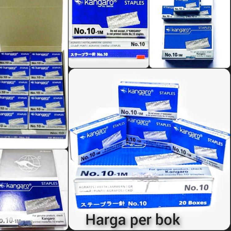 

そ Isi staples kangaro No.10 ( 20 kotak ) ₳