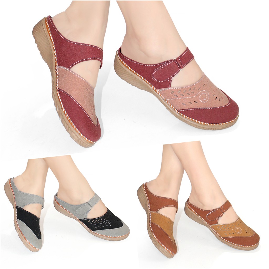 Slip Sandal  Wanita  Tali  Mules Casual SS01 Shopee Indonesia