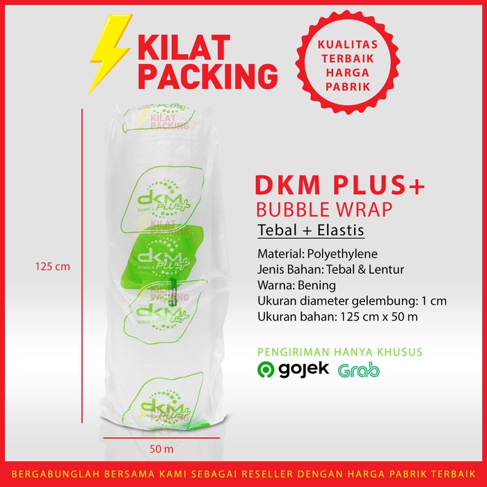 

SUPER MURAH - BUBBLEWRAP BUBBLE WRAP BENING MURAH BAGUS (GOJEK/GRAB) 125 CM X 50 M