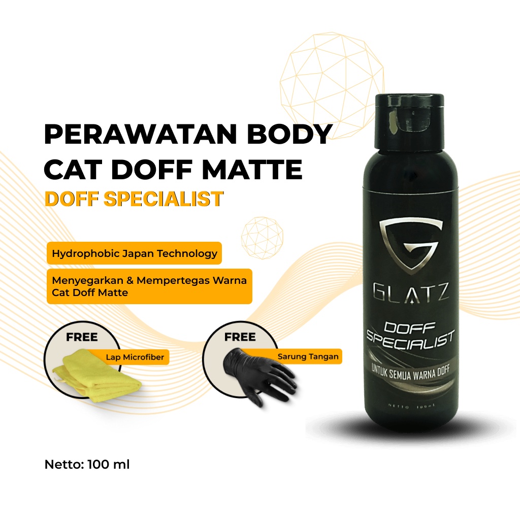 Pengkilap Body Doff Motor dan Mobil GLATZ Doff Specialist Matte