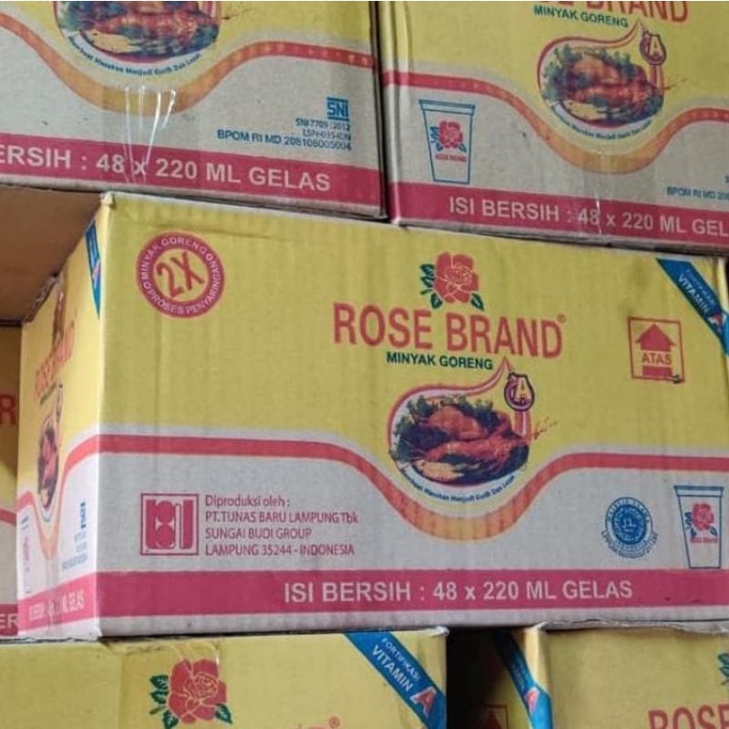 MINYAK GORENG ROSE BRAND 1 DUS (48X 220 ml)