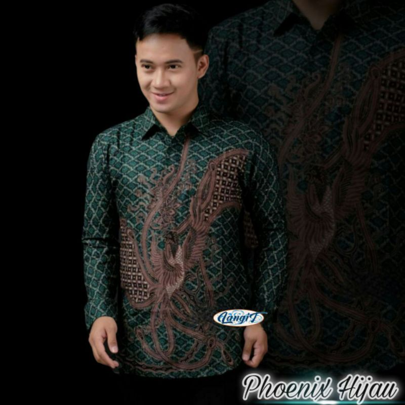 Kemeja Batik Pria Modern Lengan Panjang Casual Modis Slim Fit Trendy Masa Kini OL 162