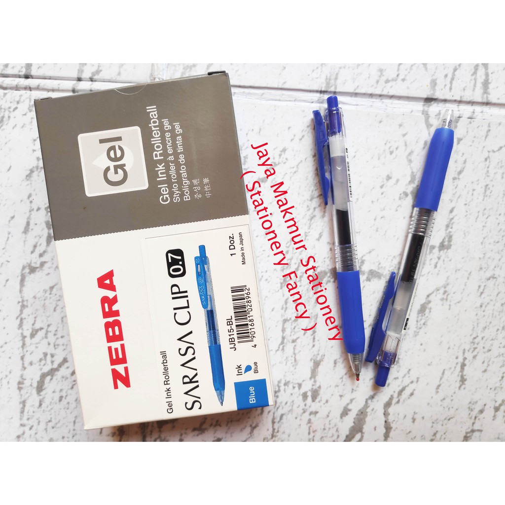 Pen gel Zebra Sarasa Clip 0.7 mm (Tinta Hitam/Biru)