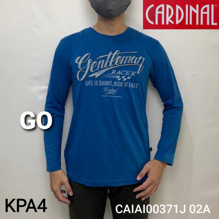 gos KPA CARDINAL JEANS Kaos Cowok Baju Oblong Slimfit Pakaian Pria Lengan Panjang