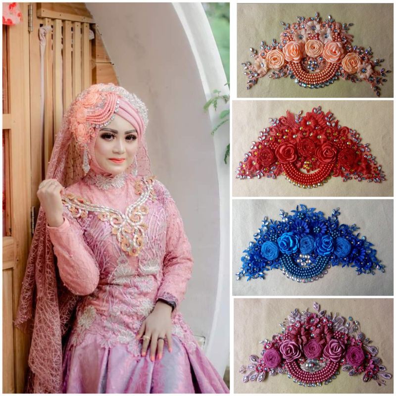 herpis murah cantik premium hiasan kpala/ hijab pengantin