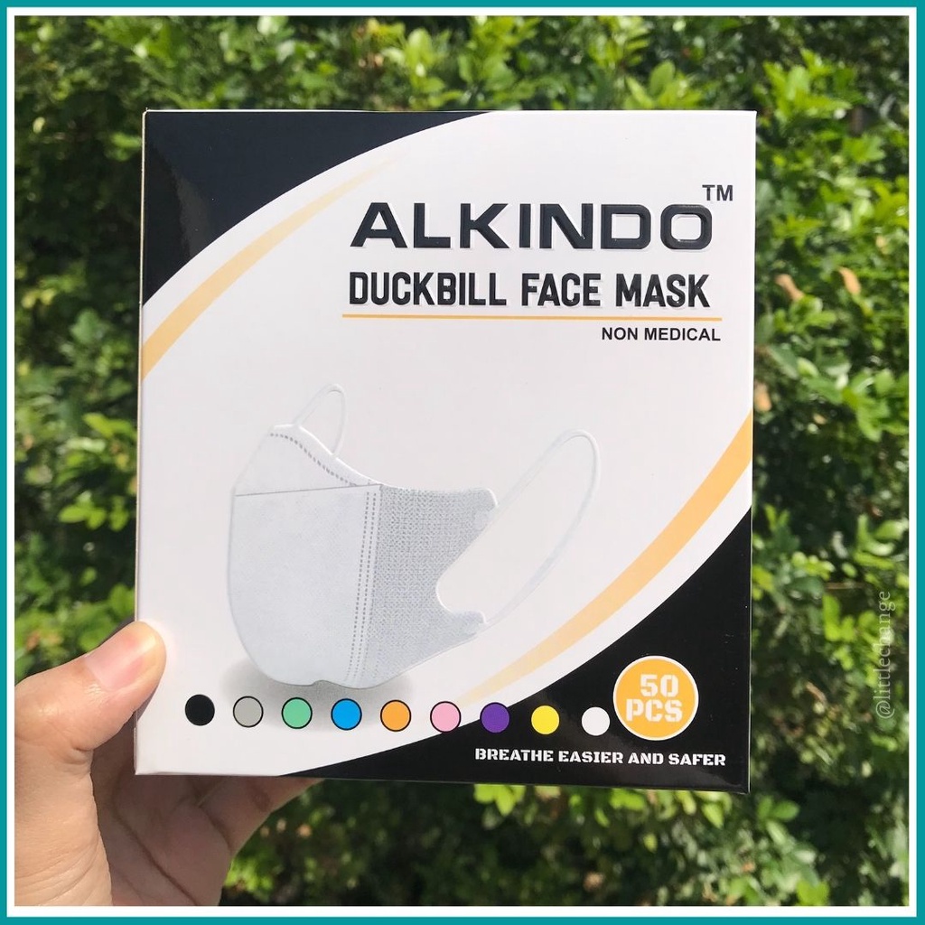 MASKER DUCKBILL ALKINDO PUTIH 3PLY ISI 50PCS/BOX ORI MURAH | Shopee