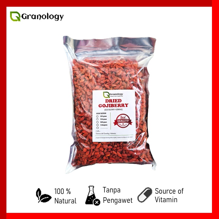 Dried Gojiberry / Gojiberry Kering (500 gram) by Granology