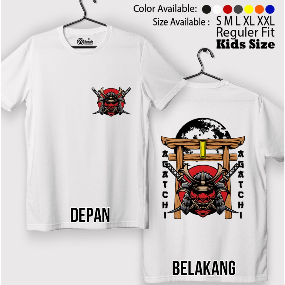 Moon Gate Samurai , Baju Anak / Kaos Distro / Kaos Atasan Anak Laki Laki / Kids T Shirt