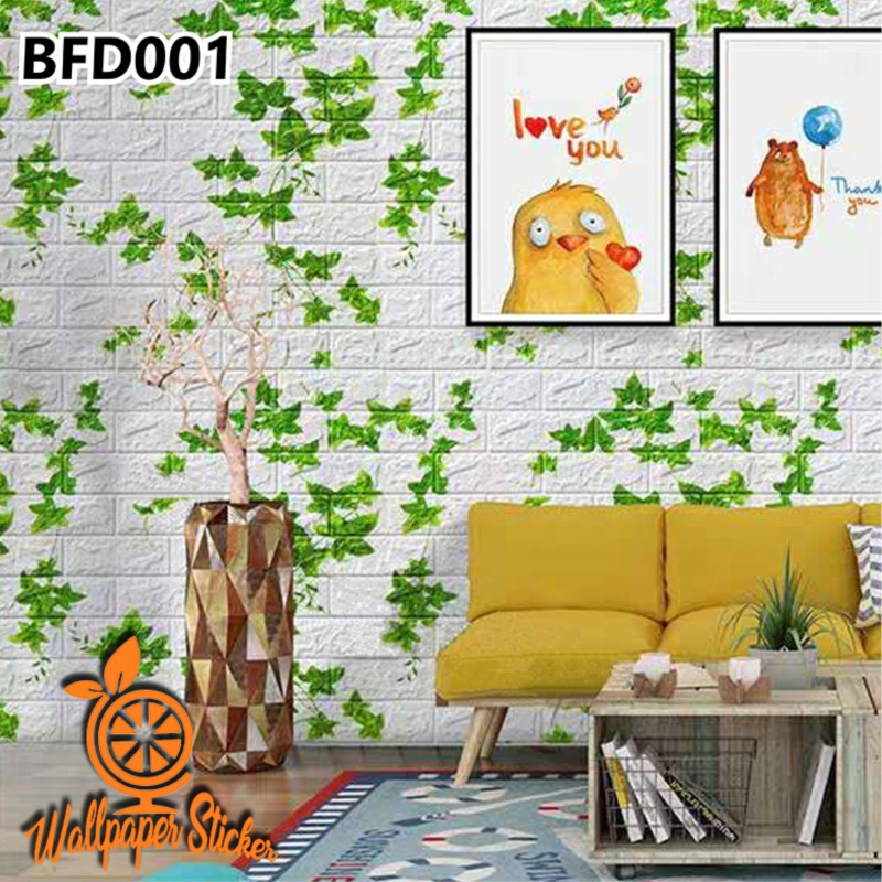 Bata Foam Wallpaper Dinding Ukuran 38Cmx70Cm Hiasan Dinidng / Dekorasi dinding Kr.88