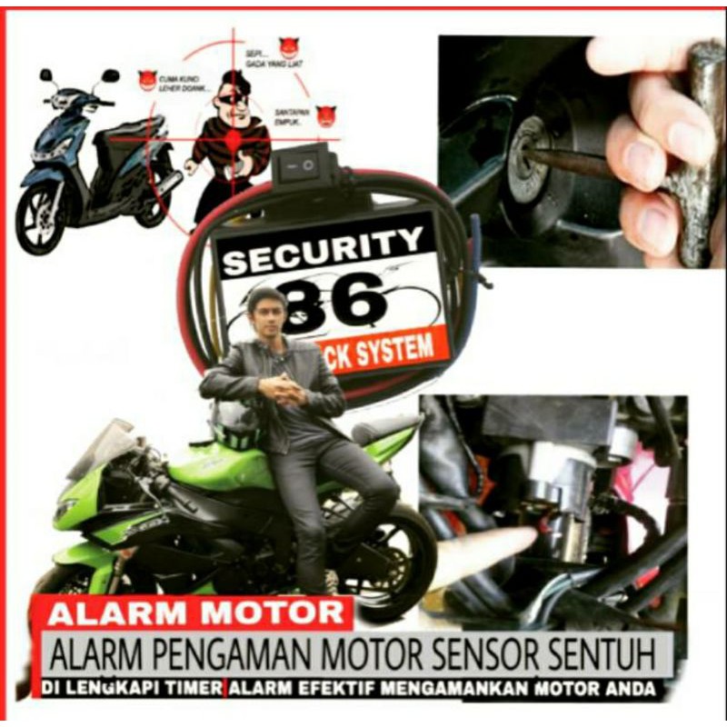 Pengaman Motor Sensor Sentuh Anti Maling timer alarm klakson  Kunci Rahasia-5