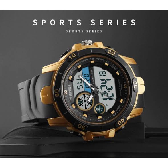 Jam Tangan Pria skmei 1428 rubber water resist original