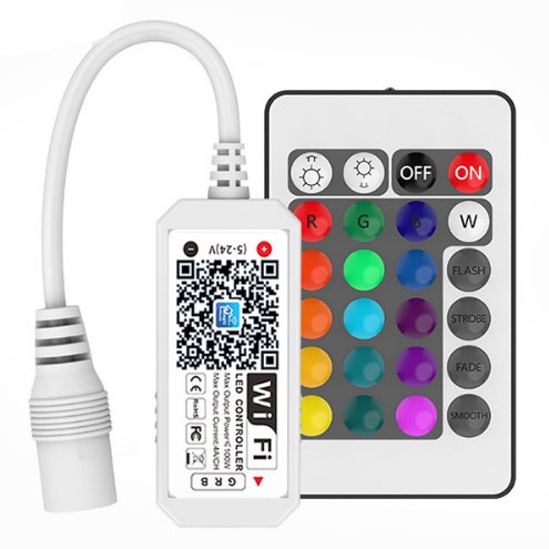 Remot kontrol lampu Wifi 24 Key Lampu LED RGB