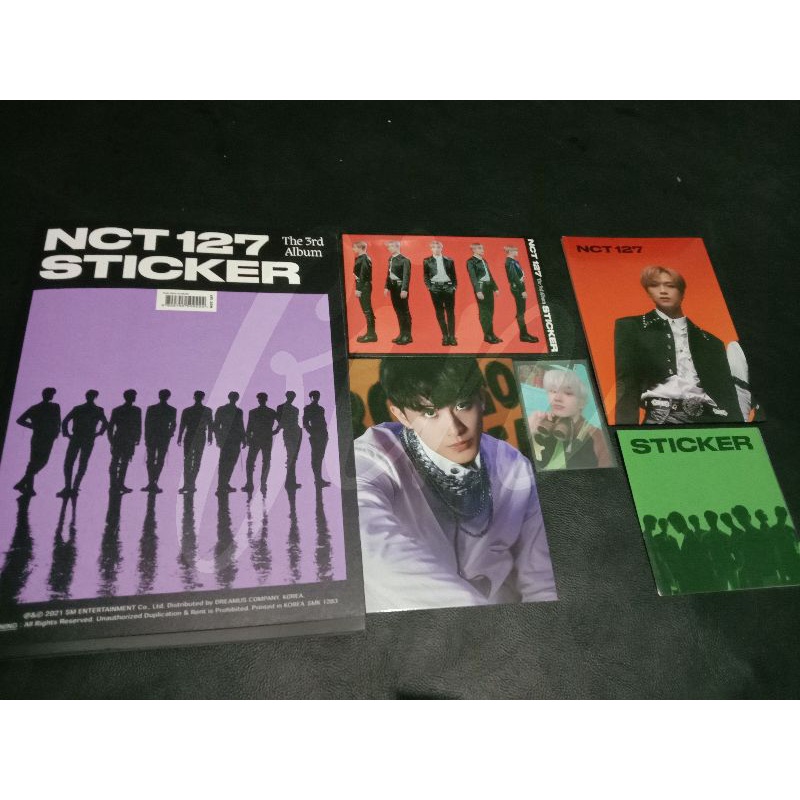 Unsealed NCT 127 Album Sticker (Photobook ver.) PC Jungwoo Postcard Mark