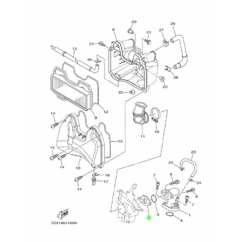 PAKING FIBER INTAKE INTEK MANIFOLD KARBU JUPITER Z ZX NEW 115 ROBOT VEGA ZR RR ORIGINAL YGP 5D9-E3595-00
