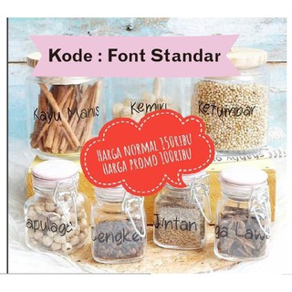 Paket 30 pc Stiker  Bumbu  Nama  Custom Murah Awet Dekorasi 