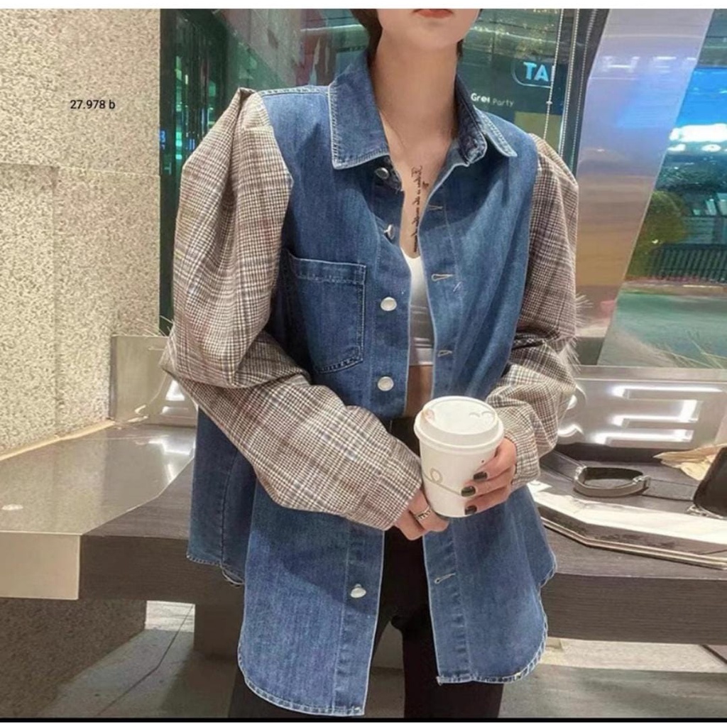 Kemeja Flanel Mix Jeans