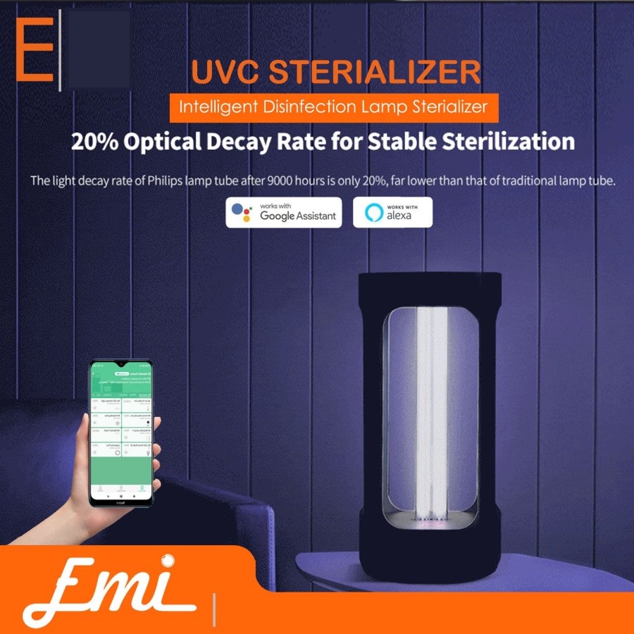 Five Smart UVC STERILIZATION Lamp DISINFECTION UV Sterilizer Steril Ruangan