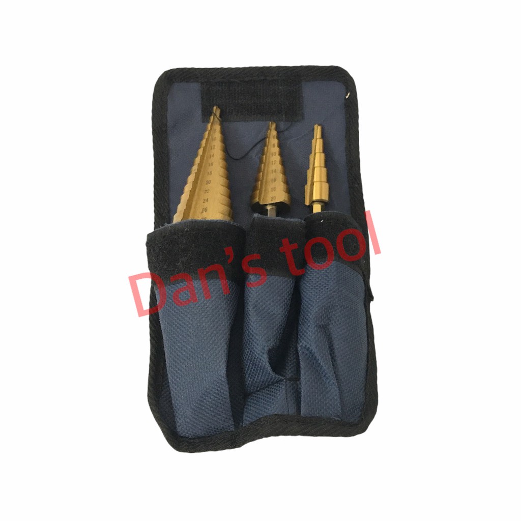 Step Drill Set 3 pc / Mata Bor Pagoda / Mata Bor Besi Serbaguna