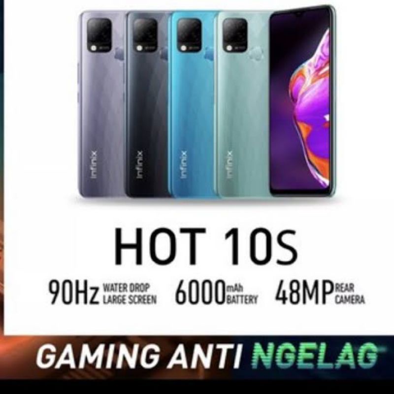 INFINIX HOT 10S 4/64 & 6/128 - Baterai 6000mah - helio G85 - layar 90hz - GARANSI RESMI