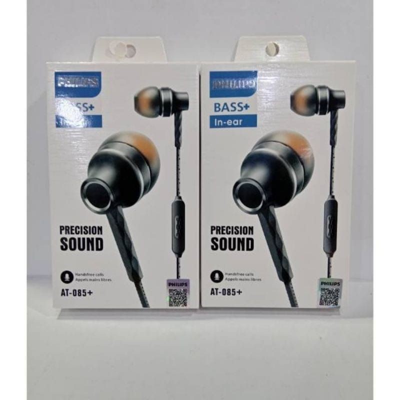 Headset Philips Precision Sound AT-085+ Earphone Handsfree AT-085+ Bass+