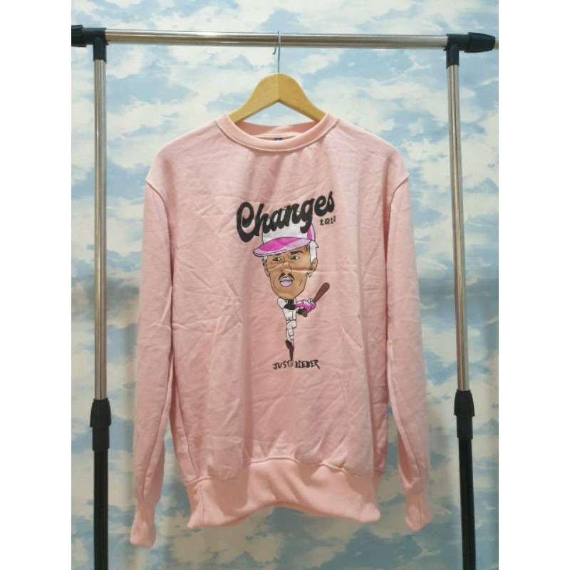 Hoodie H&M Changes Justin Bieber Pink