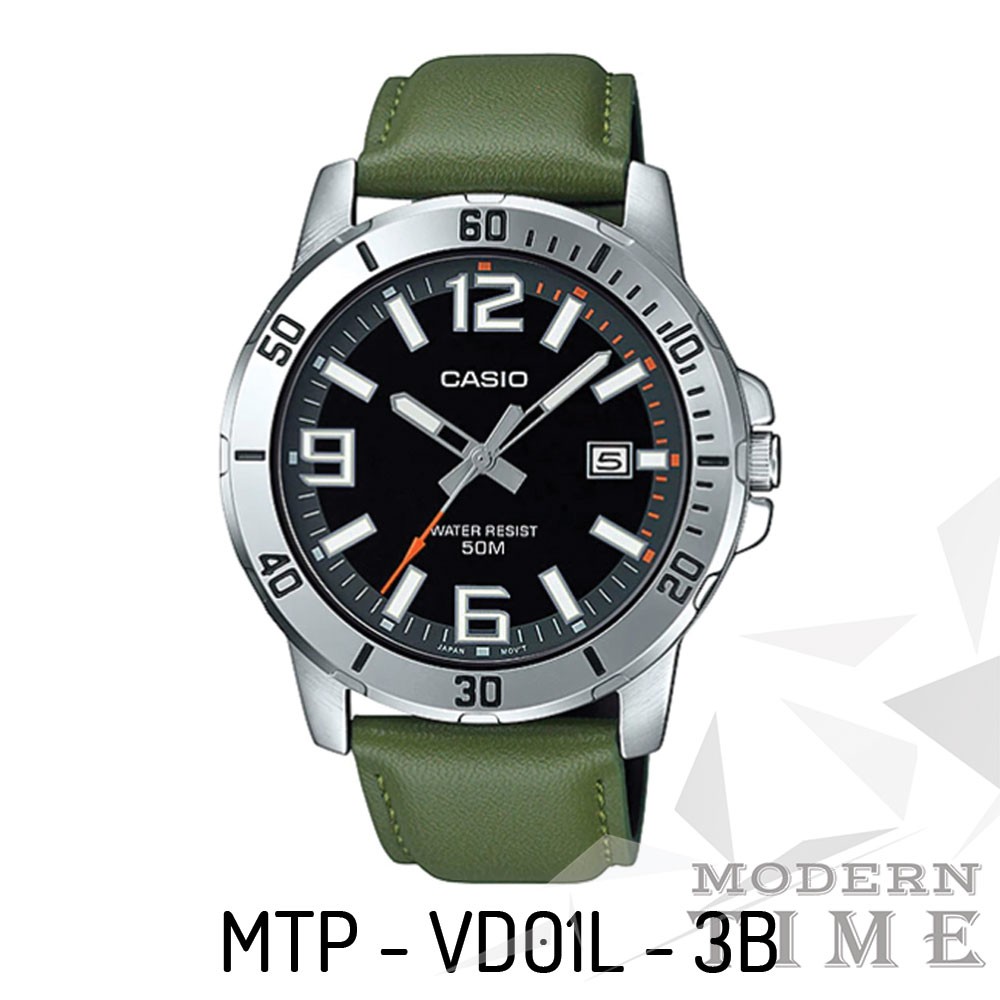Casio Original MTP-VD01L Series (Jam Tangan Kulit Pria)