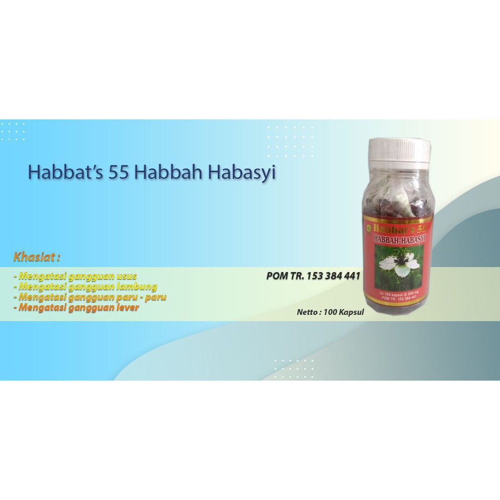 Obat Herbal Asam Urat - Gatal Gatal Habbats 55 Habbah Habasyi 100 Kapsul