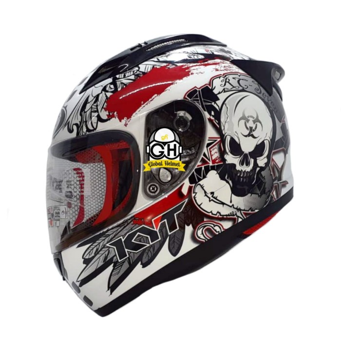 HELM KYT RC7 MOTIF #13 BLACK/RED