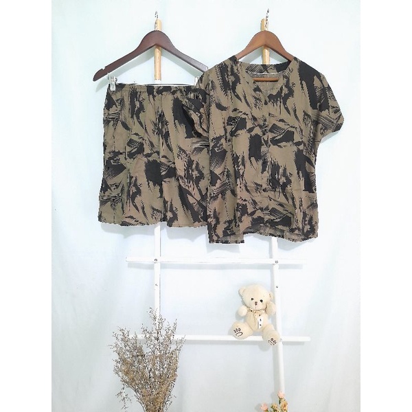ONE SET PIYAMA PENDEK WANITA PREMIUM HITS KEKINIAN | PIYAMA CELANA PENDEK | ONESET PREMIUM | PIYAMA TERLARIS-PYD5