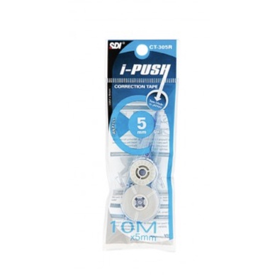 

REFILL CORRECTION TAPE I-PUSH SDI CT 305 PITA KOREKSI 10m TIPEX KERTAS BISA REFILL ISI ULANG MURAH GROSIR LUSIN MURAH