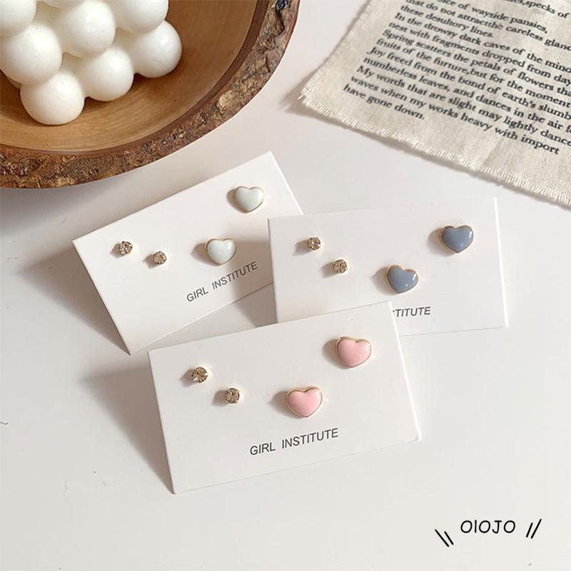 【COD】Anting Tusuk Gantung Desain Hati Gaya Simple / Peri / Pelajar Untuk Wanita