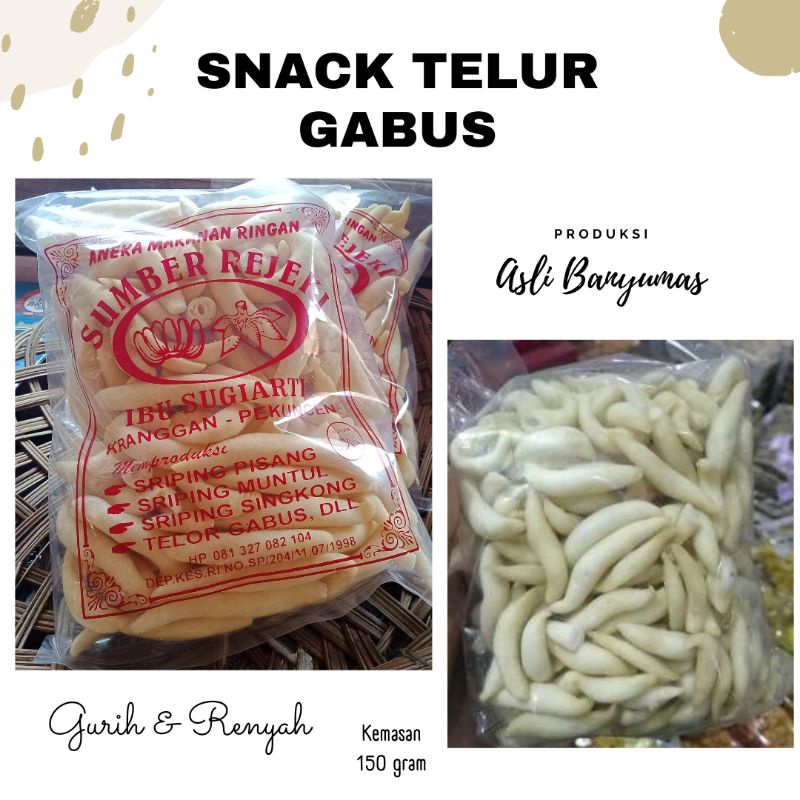 

TELOR GABUS (170 gram) | KHAS BANYUMAS | HARGA TERJANGKAU | FREE GIFT MIN. BELANJA 50K (all item)