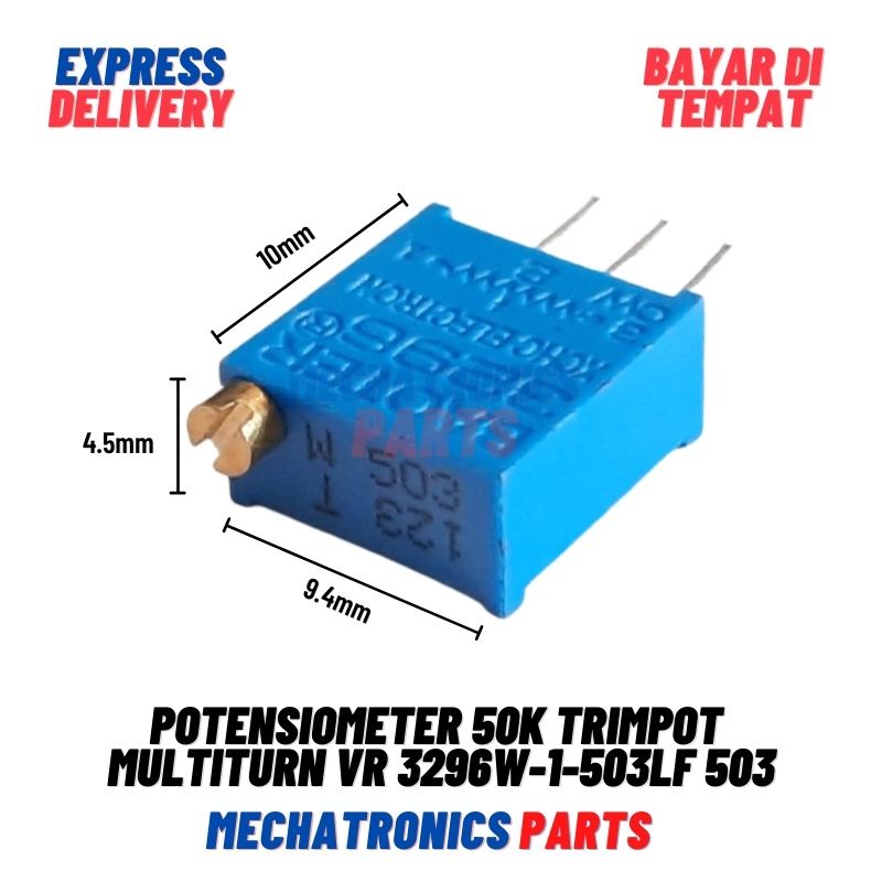 POTENSIOMETER 50K POTENTIOMETER POTENSIO TRIMPOT MULTITURN VR 32