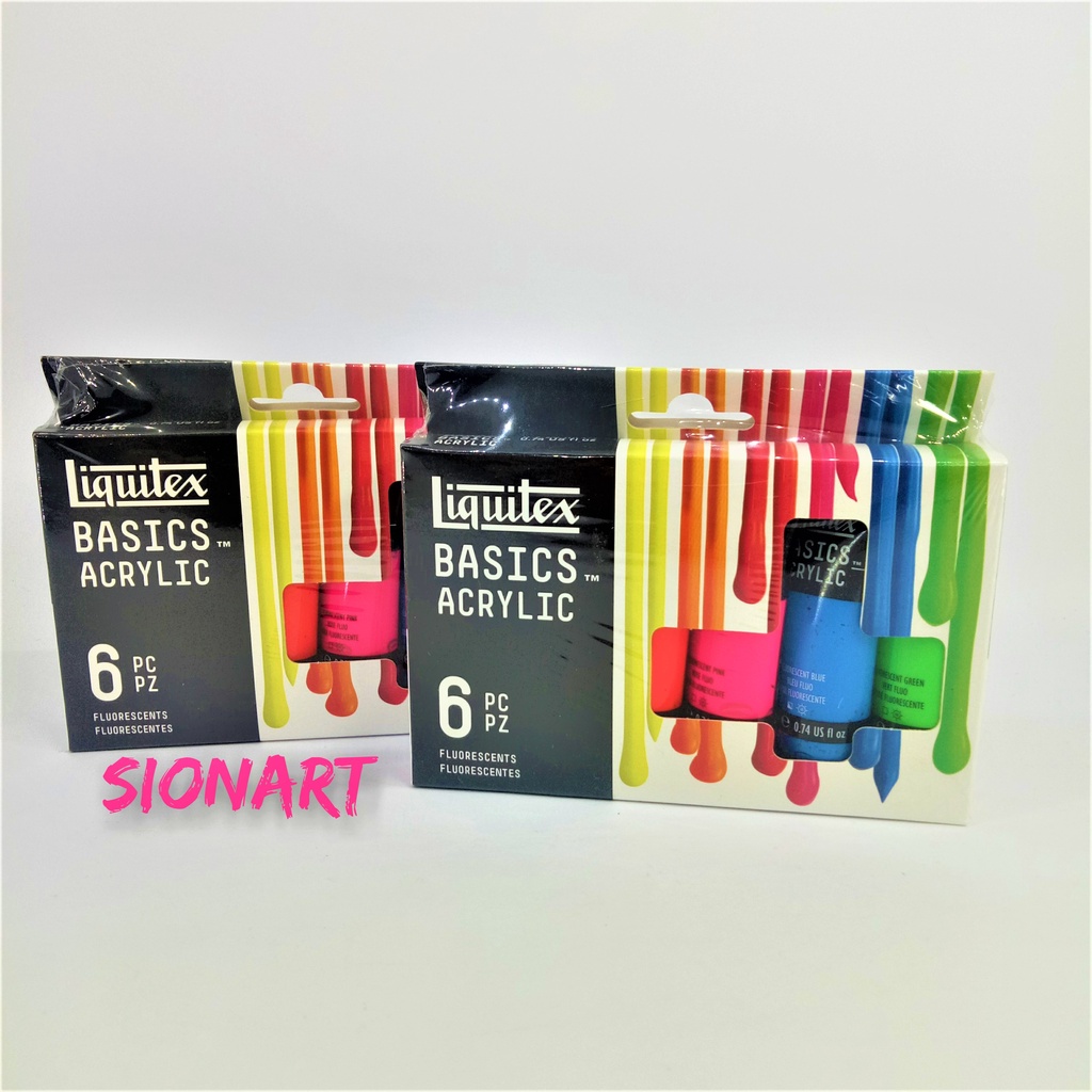 

Cat Akrilik Liquitex Basics 6x22ml Acrylic Color Paint Set/ Fluorescents