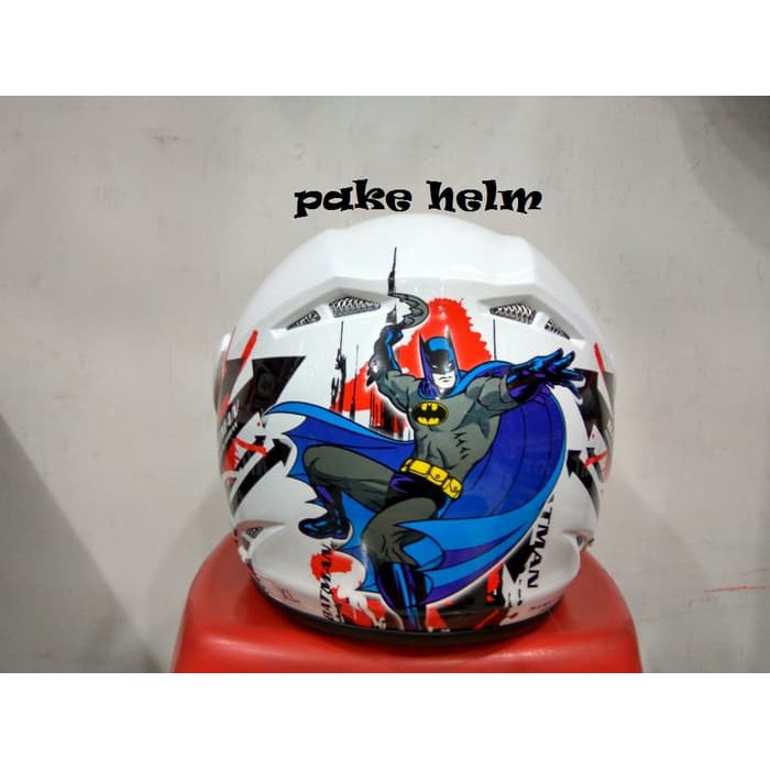 HELM ANAK GM EVO TEEN MOTIF BATMAN HALF FACE