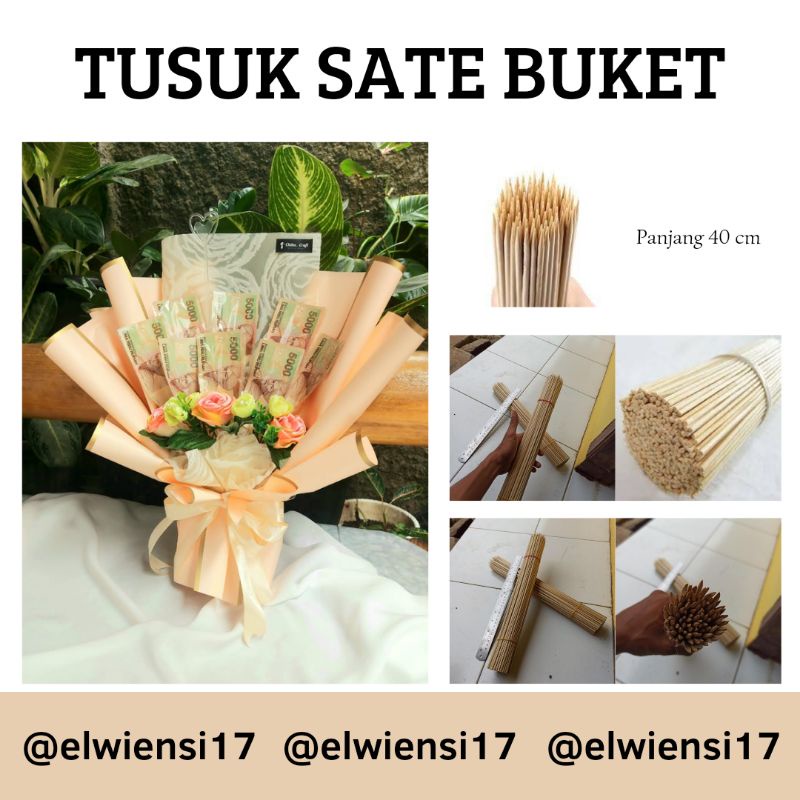 

[COD] Tusuk Sate Untuk Perlengkapan Buket per pack Isi 100Pcs