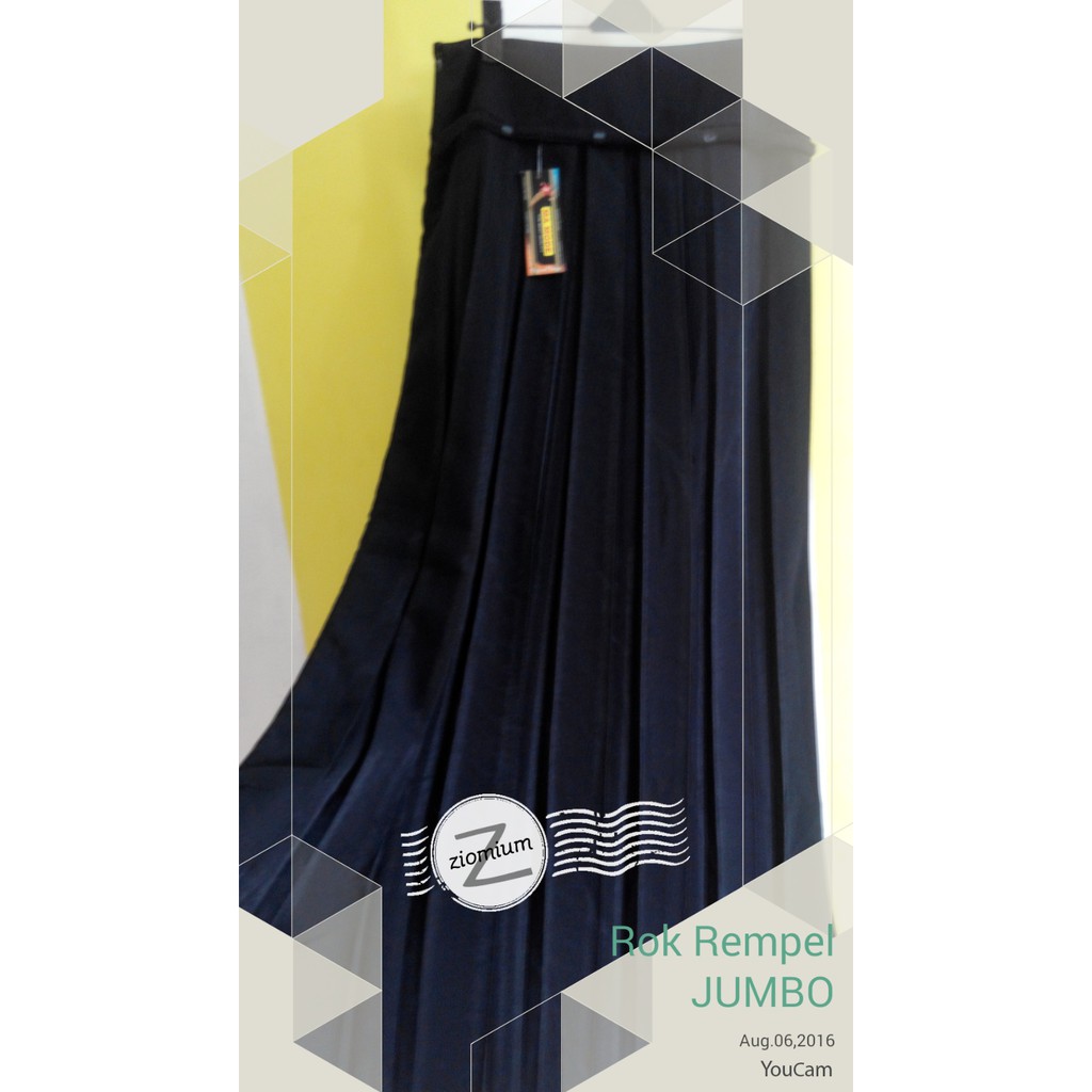 Rok Plisket Biru Dongker JUMBO