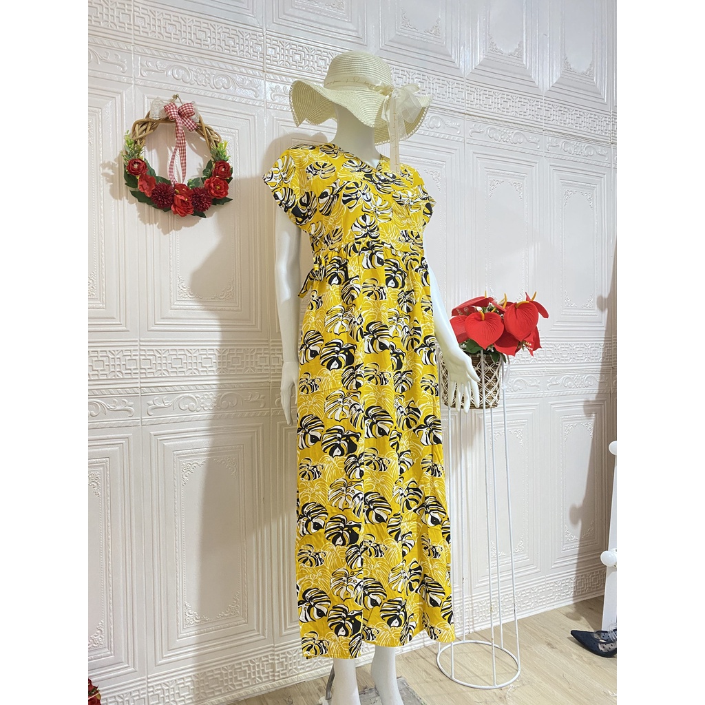 DASTER KIMONO PANJANG / KIMONO TALI SAMPING BUSUI KEKINIAN-K-JabolKuning