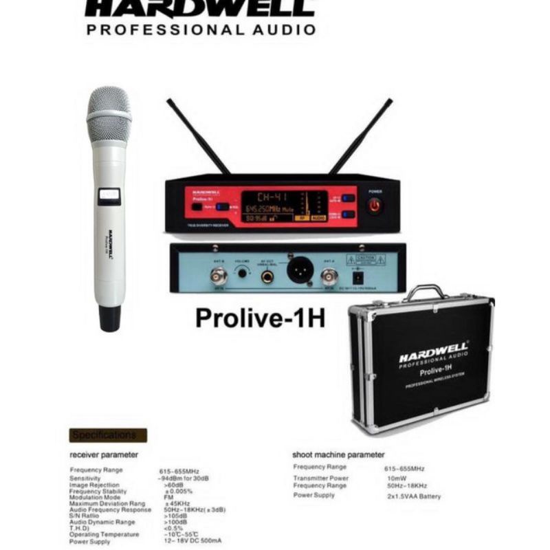 mic wireless hardwell prolive-1H.Prolive1h.