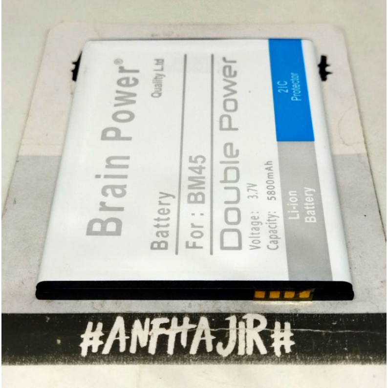BATRE BATREI BATERAI BATTERY XIAOMI REDMI NOTE 2 BM45 BM 45 BRAIN DOUBLE POWER (5800 mAh) 2IC PROTEC