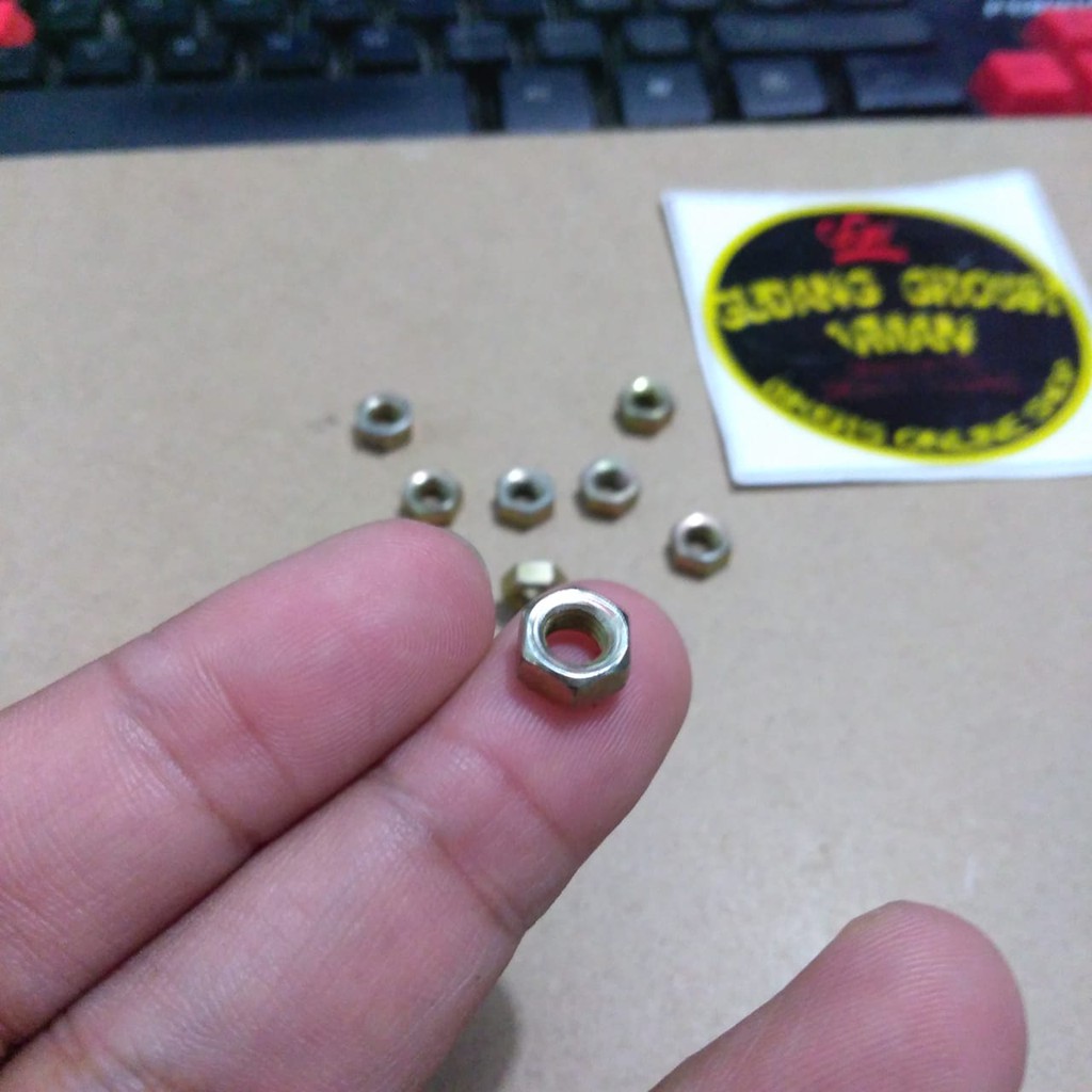 Mur Ukuran Baut 8 Bahan Nikel Mur8 Baut8 Mur Baut 8