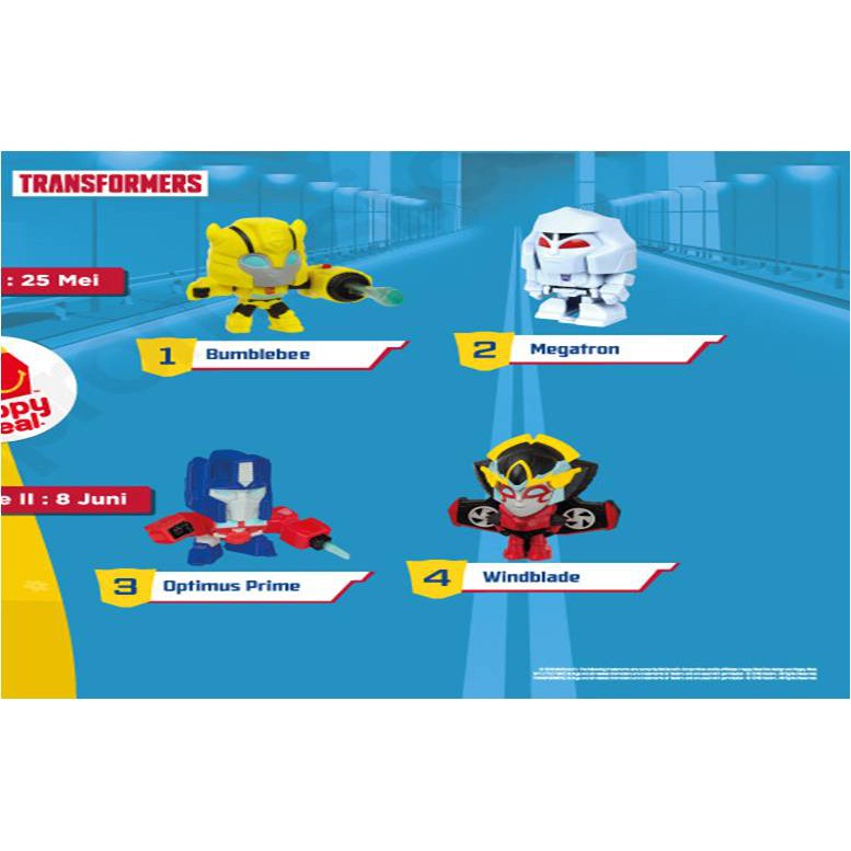Happy meal toy toys mainan mcD mcDonald Transformer transformers 2018