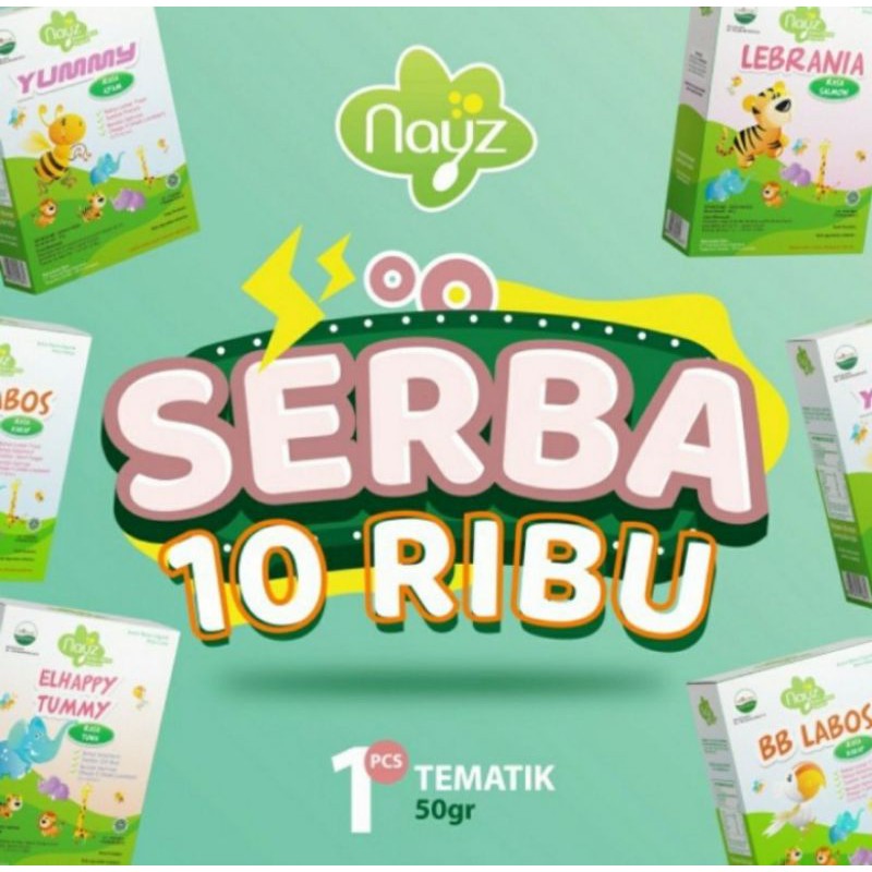 NAYZ Bubur Tematik 50gr Bubur Tim Organik MPASI Bayi