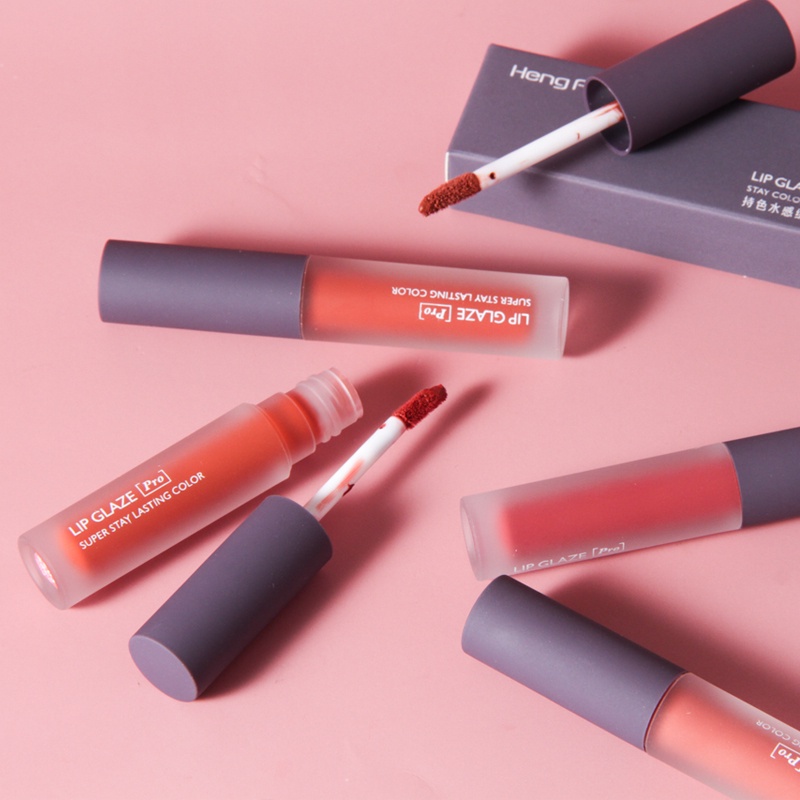 Lip Tint Pro Lipstik Mate Velvet Hengfang Longlasting Lipstik Velvet