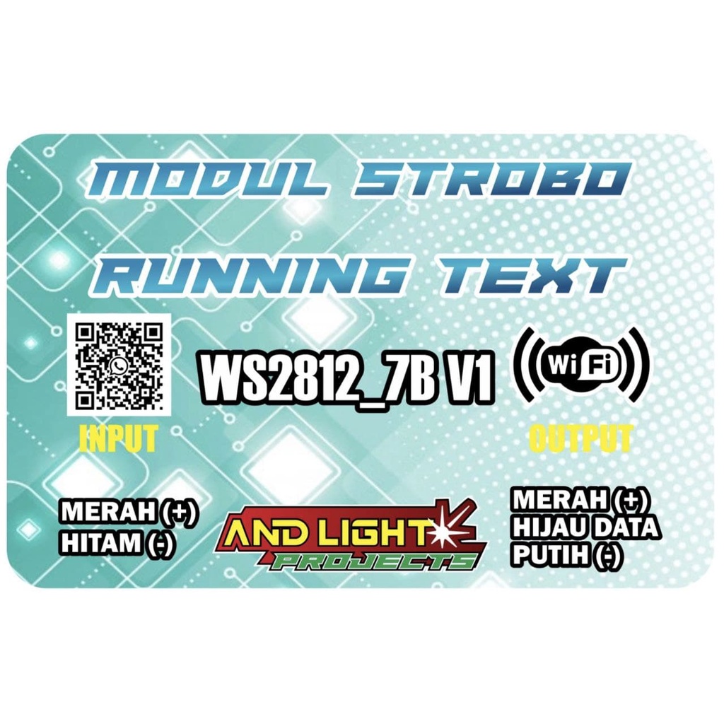 MODUL RUNNING TEXT 7 BARIS set via wifi LED  WS2812B