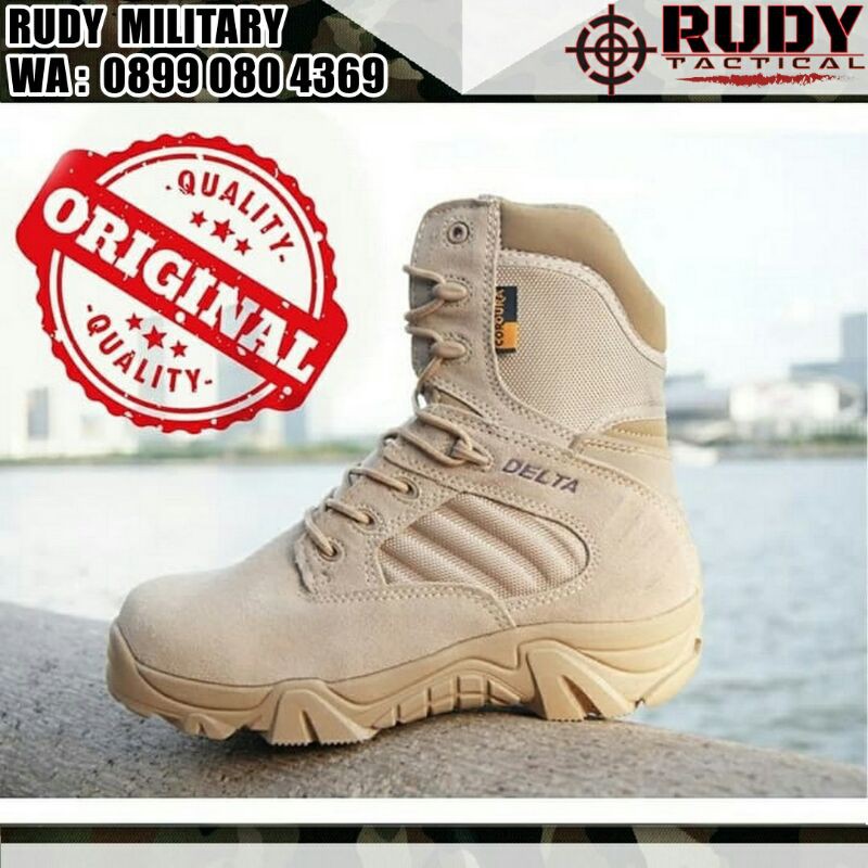 SEPATU DELTA ASLI ORIGINAL 8 inch sepatu pdl boots outdoor hiking mendaki gunung touring