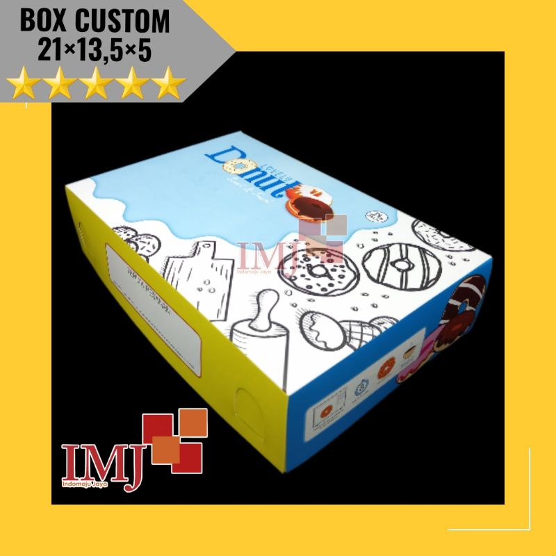 

CETAK BOX ROTI DONAT CUSTOM 21x13,5x5 BOX MARTABAK CUSTOM KARDUS ROTI DONAT 21×13,5×5
