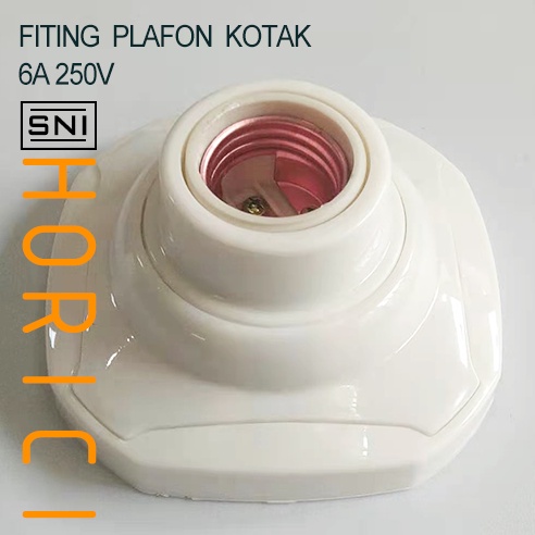 6A Fitting plafon warna warni fiting plafon Kotak /persegi rumah Fitting lampu